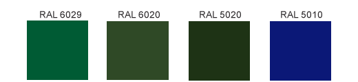 Paleta de culori tabla vopsita - gama verde